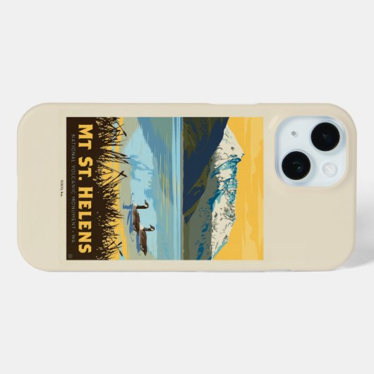 Mt St. Helens | Washington Case-Mate iPhone Case (Achterkant (horizontaal))