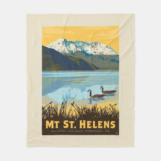 Mt St. Helens | Washington Fleece Deken (Voorkant)