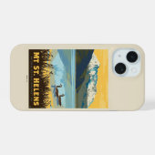 Mt St. Helens | Washington iPhone 15 Case (Achterkant horizontaal)