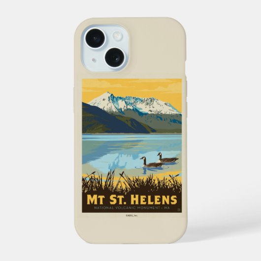 Mt St. Helens | Washington iPhone 15 Case (Achterkant)