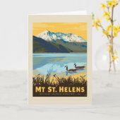 Mt St. Helens | Washington Kaart (Gele Bloem)