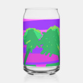 Mt. Sunset Pink Green Purple Drinkware Set Blikvorm Glas (Voorkant)
