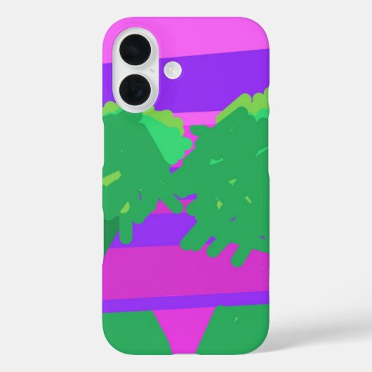 Mt. Sunset Roze Groen Paarse Case-Mate iPhone Case (Achterkant)