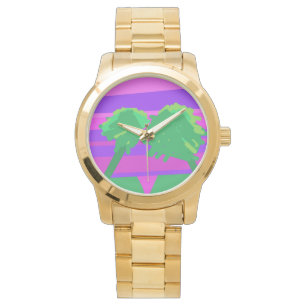 Mt. Sunset Roze Groen Paarse Horloge