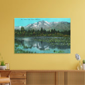Mt. Tallac en Lake Tahoe, Californië Canvas Afdruk (Insitu (Woonkamer))