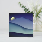 Mt Tamalpais en Moon Invitation Kaart (Staand voorkant)