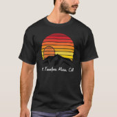 Mt Tamalpais Marin CA Retro Sunset T-shirt (Voorkant)
