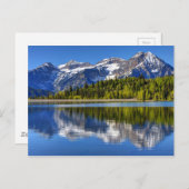 MT. Timpanogos reflecterend in het zilvermeer Briefkaart (Voorkant / Achterkant)