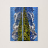 MT. Timpanogos reflecterend in het zilvermeer Legpuzzel (Verticaal)