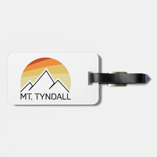Mt. Tyndall California Retro Bagagelabel (Achterkant horizontaal)