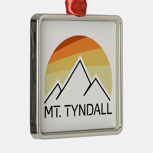 Mt. Tyndall California Retro Metalen Ornament (Rechts)
