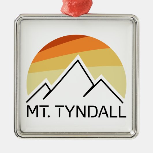 Mt. Tyndall California Retro Metalen Ornament (Voorkant)