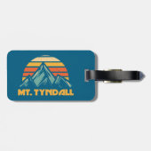Mt. Tyndall California Retro Turquoise Bagagelabel (Achterkant horizontaal)