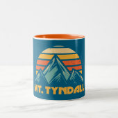 Mt. Tyndall California Retro Turquoise Tweekleurige Koffiemok (Center)