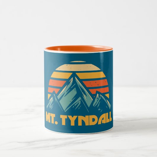 Mt. Tyndall California Retro Turquoise Tweekleurige Koffiemok (Center)
