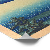 Mt Unzen in de provincie Hizen, Hasui Kawase hanga Poster (Hoek)