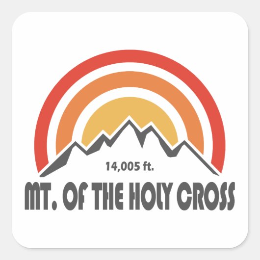 Mt. van het Heilige Kruis Vierkante Sticker (Voorkant)