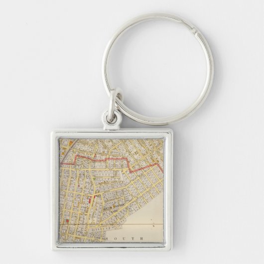 Mt Vernon Atlas Map Sleutelhanger (Voorkant)