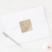 Mt Vernon Atlas Map Vierkante Sticker (Envelop)