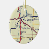 Mt. Vernon IL  kaart Keramisch Ornament (Rechts)