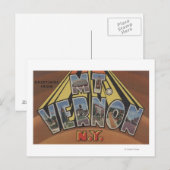 Mt. Vernon, New York - grote letterscènes Briefkaart (Voorkant / Achterkant)