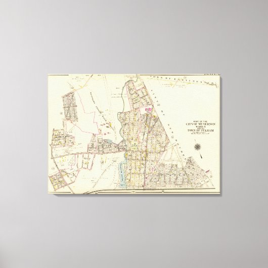 Mt Vernon ward 5, Pelham, New York Canvas Afdruk (Voorkant)