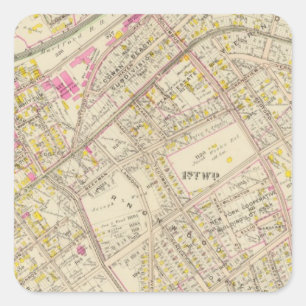 Mt Vernon wards 1, 3, 5, New York Vierkante Sticker