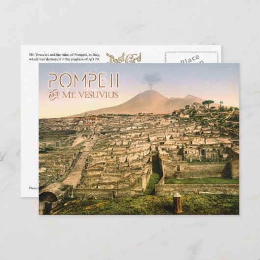 Mt. Vesuvius en de ruïnes van Pompeii in Italië Briefkaart (Voorkant / Achterkant)