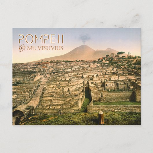 Mt. Vesuvius en de ruïnes van Pompeii in Italië Briefkaart (Voorkant)