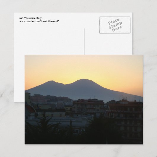 Mt. Vesuvius op Sunrise Briefkaart (Voorkant / Achterkant)