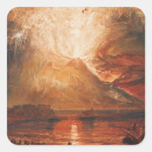 Mt. Vesuvius-Stickers Vierkante Sticker