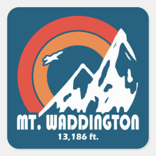 Mt. Waddington British Columbia Sun Eagle Vierkante Sticker