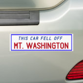Mt. Washington Bumpersticker (Funny) (Op auto)