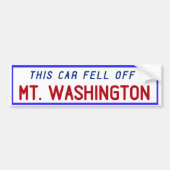 Mt. Washington Bumpersticker (Funny) (Voorkant)