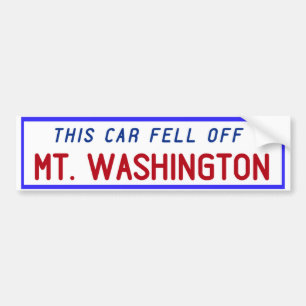 Mt. Washington Bumpersticker (Funny)
