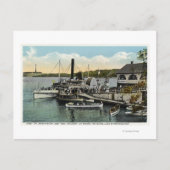 Mt. Washington, Gov. Endicott Steamers gedokt Briefkaart (Voorkant)