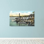 Mt. Washington, Gov. Endicott Steamers gedokt Canvas Afdruk (Insitu (Houten vloer))