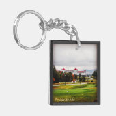 Mt. Washington Hotel in de herfst Acrylische Sleut Sleutelhanger (Voorkant Links)