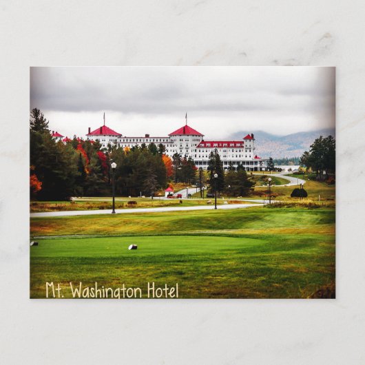 Mt. Washington Hotel in het najaar Briefkaart (Voorkant)