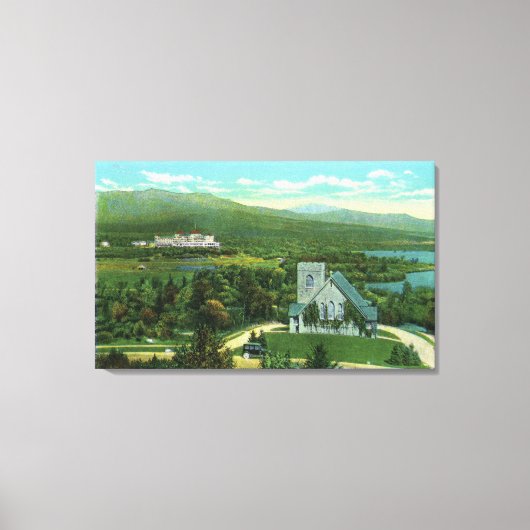 Mt Washington Hotel, Stickney Chapel Uitzicht Canvas Afdruk (Voorkant)