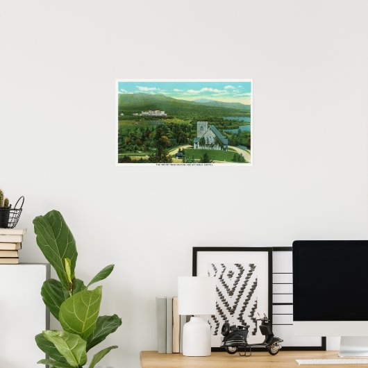 Mt Washington Hotel, Stickney Chapel Uitzicht Poster (Thuiskantoor)