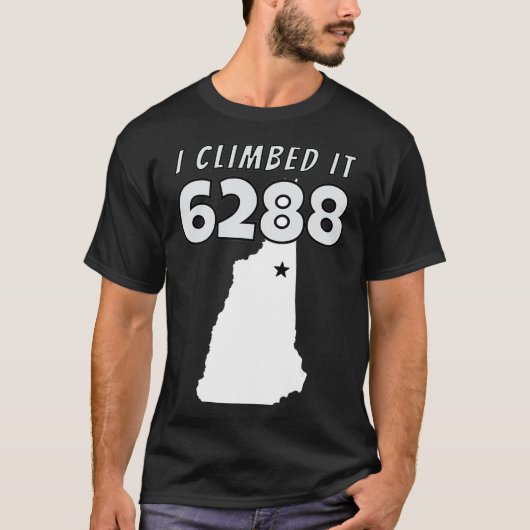 Mt Washington I beklimde het 6288 Mount NH48 New H T-shirt (Voorkant)