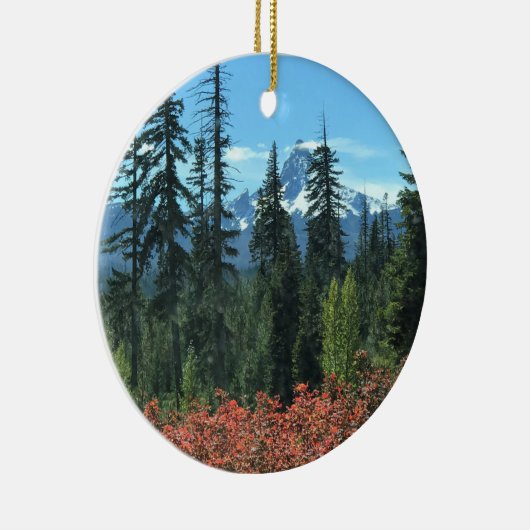 Mt. Washington in het najaar, OF Keramisch Ornament (Rechts)