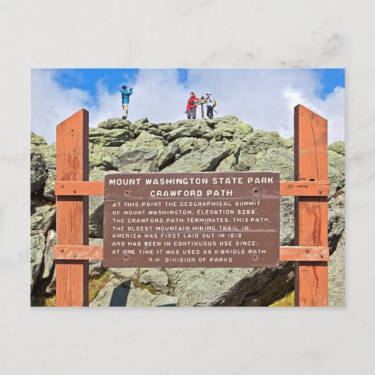 Mt. Washington, New Hampshire Briefkaart (Voorkant)