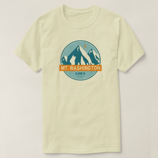 Mt. Washington New Hampshire Stars Moon T-shirt (Design voorkant)