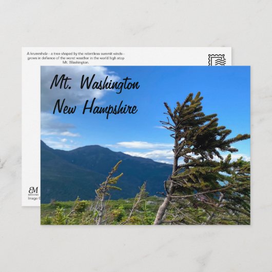 Mt. Washington, NH Postcard Briefkaart (Voorkant / Achterkant)