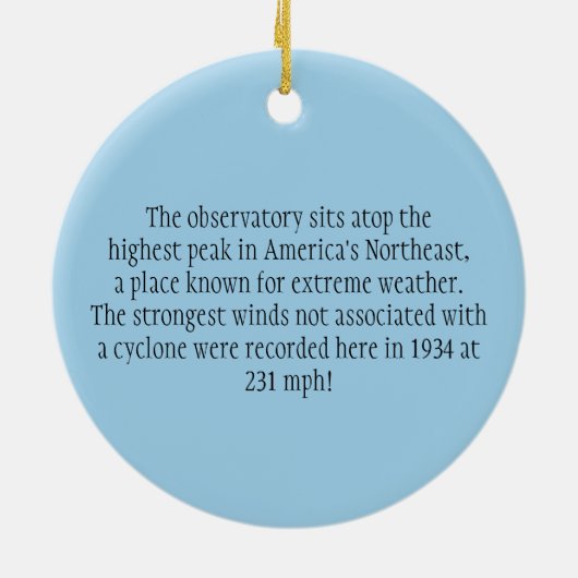 Mt. Washington Observatory Ornament (Achterkant)