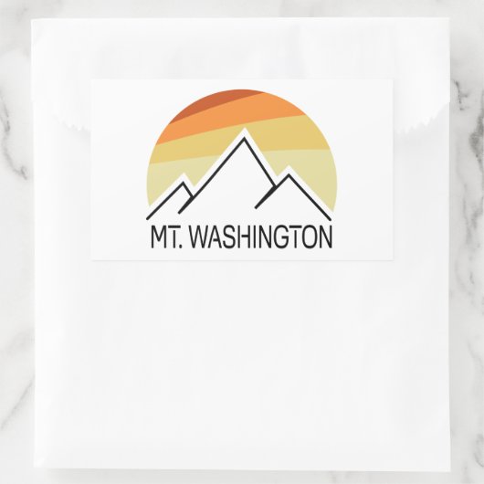 Mt. Washington Retro Rechthoekige Sticker (Tas)