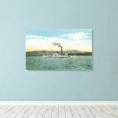 Mt. Washington Steamer, Uitzicht Ossipee Range Canvas Afdruk (Insitu (Houten vloer))