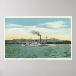 Mt. Washington Steamer, Uitzicht Ossipee Range Poster